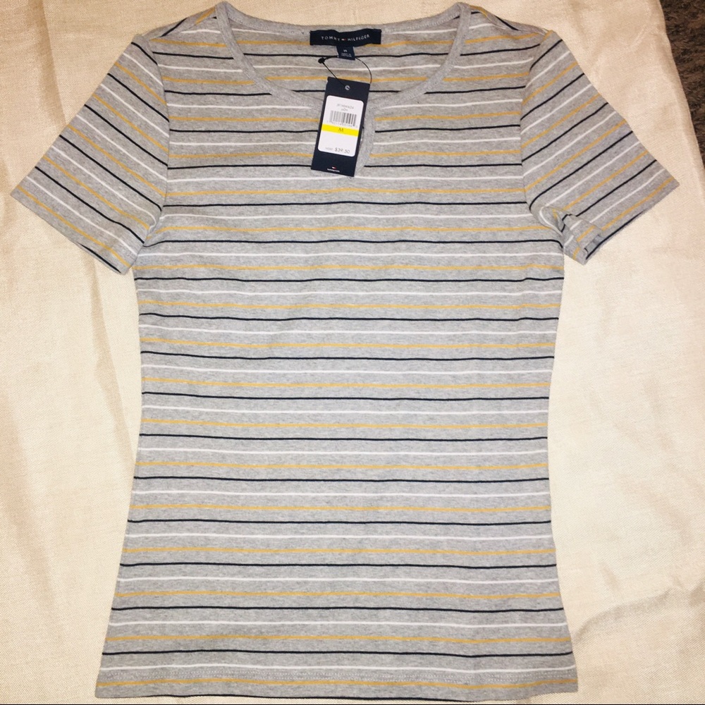 Tommy Hilfiger woman’s grey stripped shirt